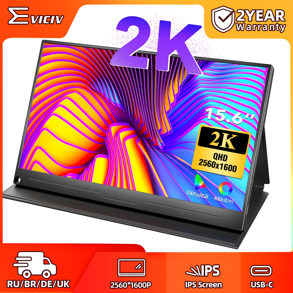 EVICIV-16 ġ ޴  2K, 2560x1600, 100% sRGB HDR,  ÷,  ȭ, Ʈ, Mac, ȭ, Xbox, PS4, 5 ġ